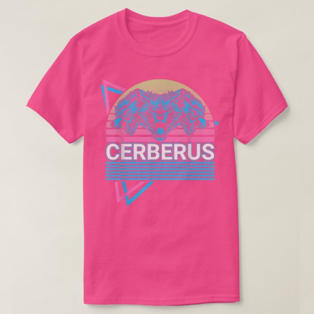 Cerberus Antike griechische Mythologie Retro T-Shirt (Design vorne)