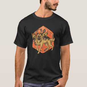 Cerberus D20 Dice Dog Griechischer Mythol T-Shirt