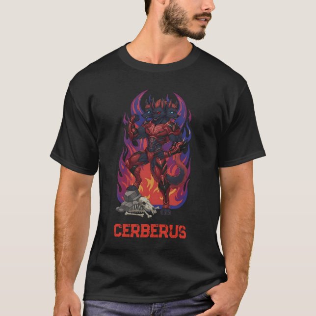 Cerberus Hell Guardian - Mythology Art T-Shirt (Vorderseite)