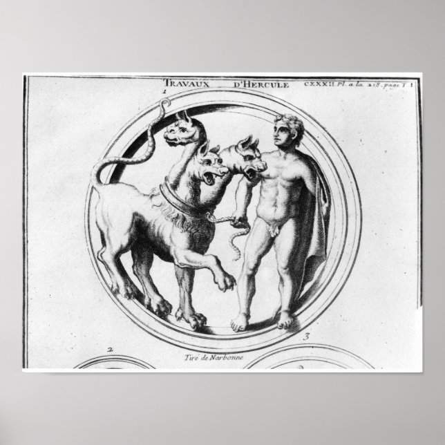 Cerberus Tamed by Hercules Poster (Vorne)