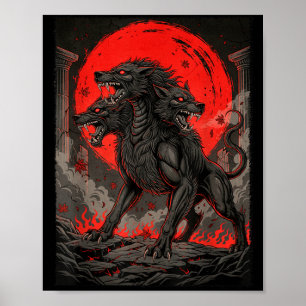 Cerberus Unterwelt griechische Mythologie Höllenhu Poster
