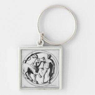 Cerberus zähmte durch Herkules Schlüsselanhänger