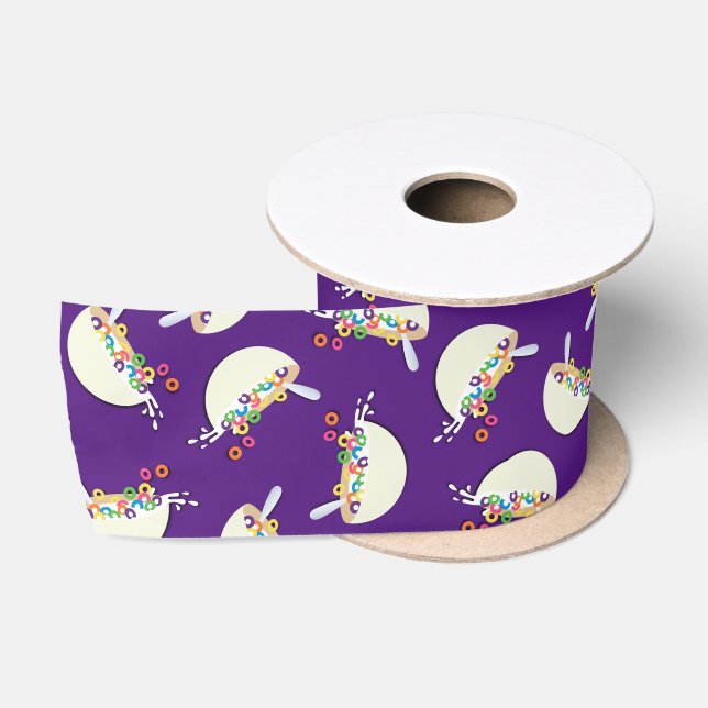 Cereal Bowl Sleepover Geburtstagspartei Satinband (Spule)
