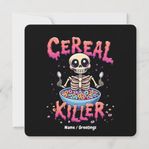 Cereal Killer Frühstück Funny Cereal Bowl Skelett Einladung