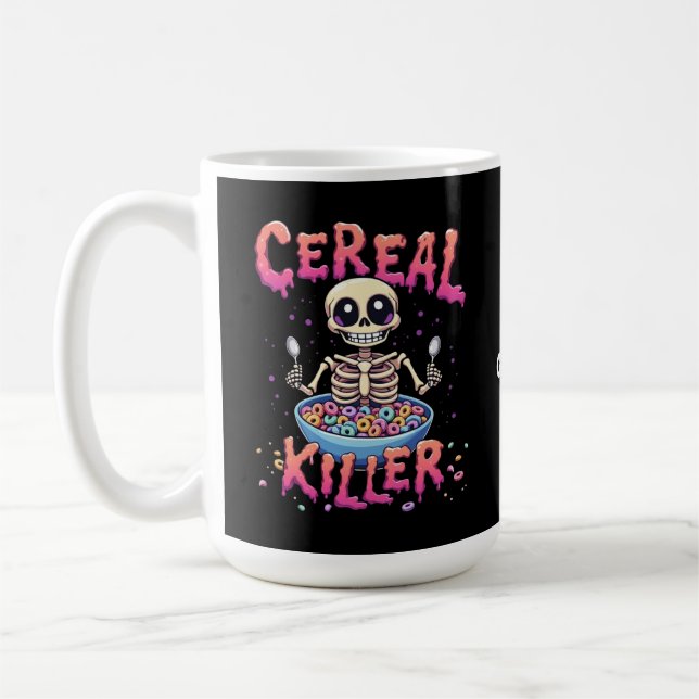 Cereal Killer Frühstück Funny Cereal Bowl Skelett Kaffeetasse (Links)