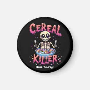 Cereal Killer Frühstück Funny Cereal Bowl Skelett Magnet