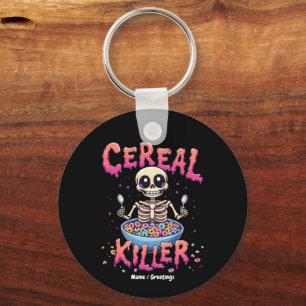 Cereal Killer Frühstück Funny Cereal Bowl Skelett Schlüsselanhänger