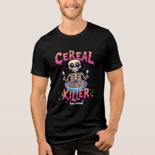Cereal Killer Frühstück Funny Cereal Bowl Skelett Tri-Blend Shirt