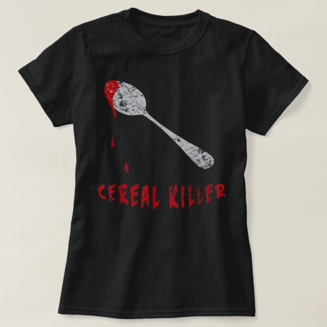 Cereal Killer Funny Halloween Kostümgeschenk Lazy T-Shirt (Design vorne)
