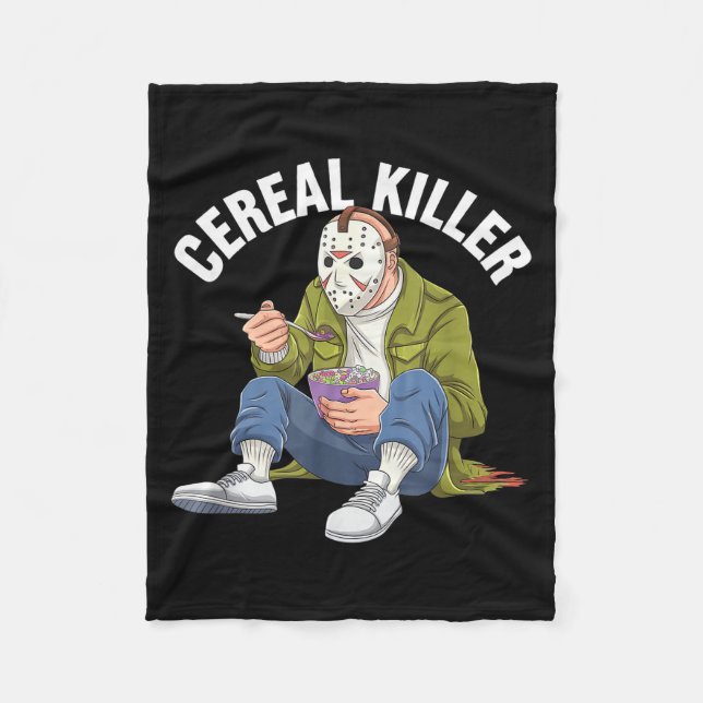Cereal Killer Lustiger Halloween-Horrorfilm Maskie Fleecedecke (Vorderseite)