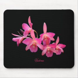 Cerealien, Hot Pink, Rot, Orchideen, schwarze Maus Mousepad