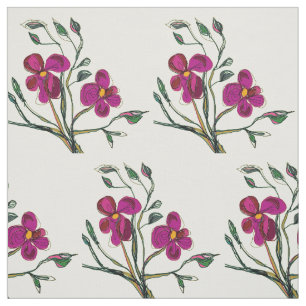 Cerealien Rosa Blume Aquarell > Blumenstoffe Stoff