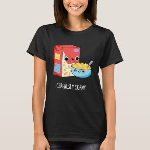 Cerealsly Corny Funny Milch Cereal Pub Dark BG T-Shirt