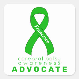 Cerebral Palsy Advocate Weißer Quadrat Aufkleber