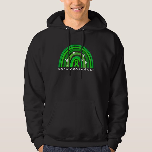 Cerebral Palsy Awareness For Women Green Ribbon Cp Hoodie (Vorderseite)