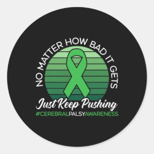 Cerebral Palsy Awareness Heimerheimer Brain Runder Aufkleber