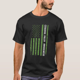Cerebral Palsy Awareness Montag American Flag CP T-Shirt