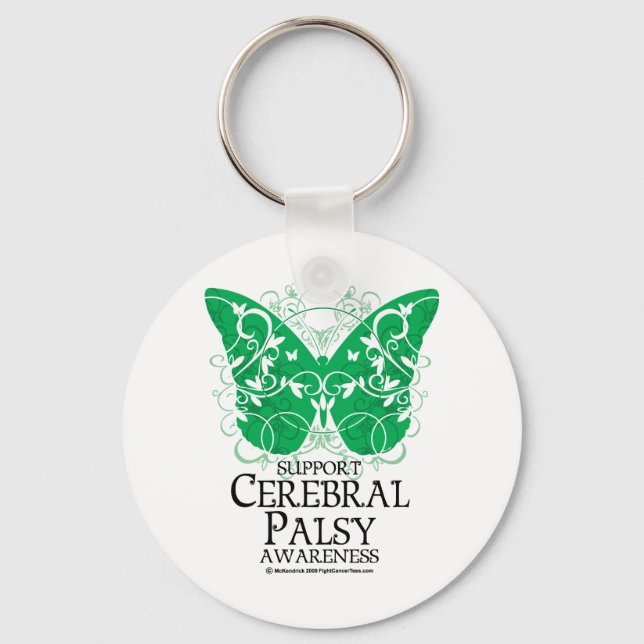 Cerebral Palsy Butterfly Schlüsselanhänger (Vorderseite)