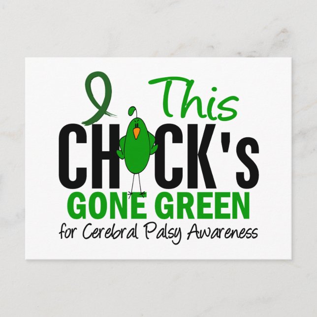 CEREBRAL PALSY Chick Gone Green Postkarte (Vorderseite)