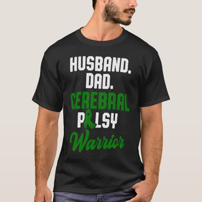 Cerebral Palsy CP Awareness Husband Warrior Surviv T-Shirt (Vorderseite)