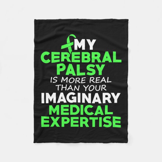 Cerebral Palsy Cp Bewusstsein für den wahren Krieg Fleecedecke (Vorderseite)