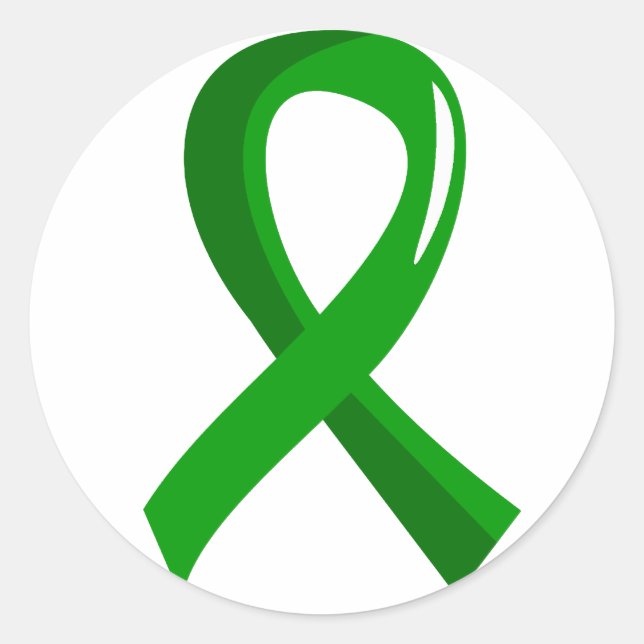 Cerebral Palsy Green Ribbon 3 Runder Aufkleber (Vorderseite)