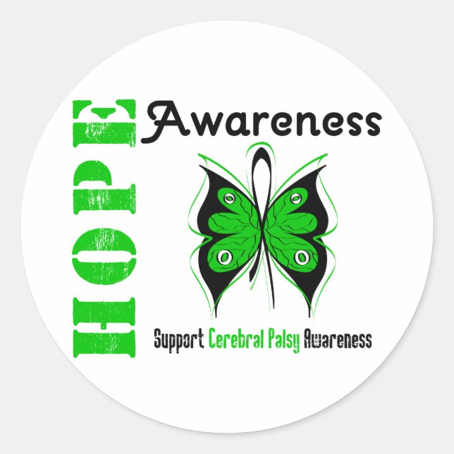 Cerebral Palsy Hope Awareness Runder Aufkleber (Vorderseite)