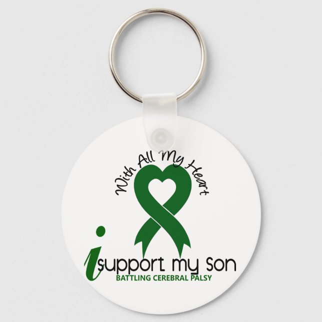 Cerebral Palsy I support My Son Schlüsselanhänger (Vorderseite)