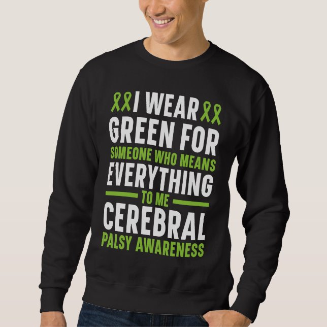 Cerebral Palsy Support Squad Awareness Ribbon Sweatshirt (Vorderseite)