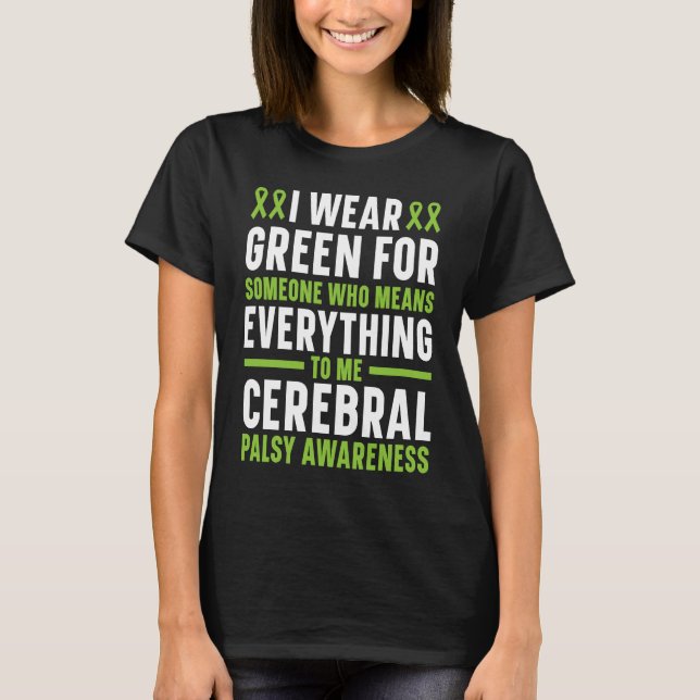 Cerebral Palsy Support Squad Awareness Ribbon T-Shirt (Vorderseite)