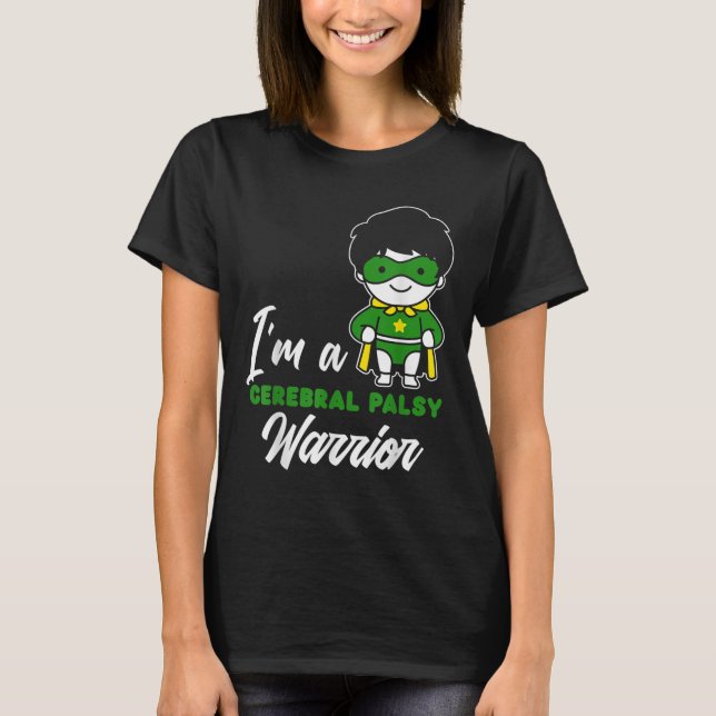 Cerebral Palsy Warrior Cp Hero Cerebral Palsy Awar T-Shirt (Vorderseite)