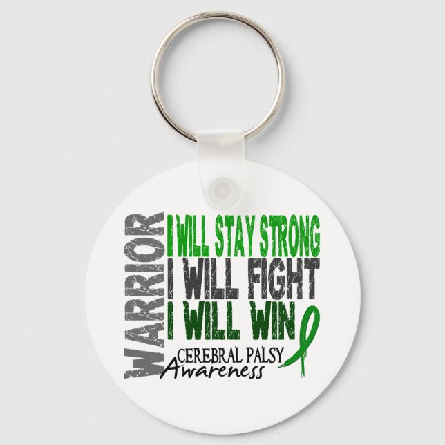 Cerebral Palsy Warrior Schlüsselanhänger (Vorderseite)