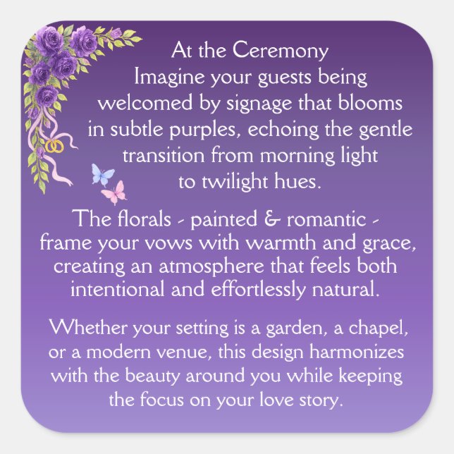 Ceremony Quadratischer Aufkleber (Vorderseite)