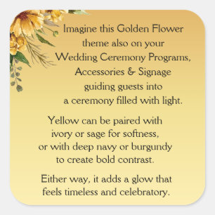 Ceremony Quadratischer Aufkleber