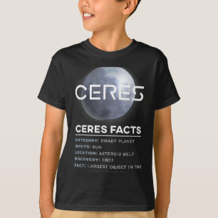 Ceres Fakten - Zwergplanet Weltraum Astronomie T-Shirt