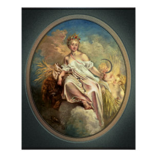 Ceres (Sommer) von Antoine Watteau Poster