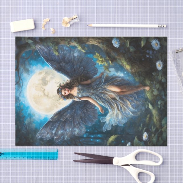 Cereulean Blue Fairy Tissue Paper Seidenpapier (Handwerk)