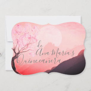 Cerezo japonés rosa y definitivamente brumosas einladung