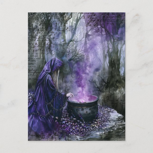 Ceridwen Celtic Enchantress of the Cauldron Postkarte (Vorderseite)