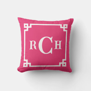 Cerine Pink Reverse Chinoiserie Griechisches Schlü Kissen