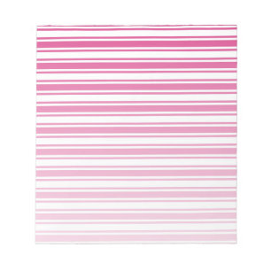 Cerise and white candy stripes notizblock