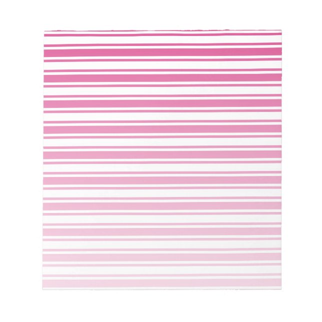 Cerise and white candy stripes notizblock (Vorderseite)