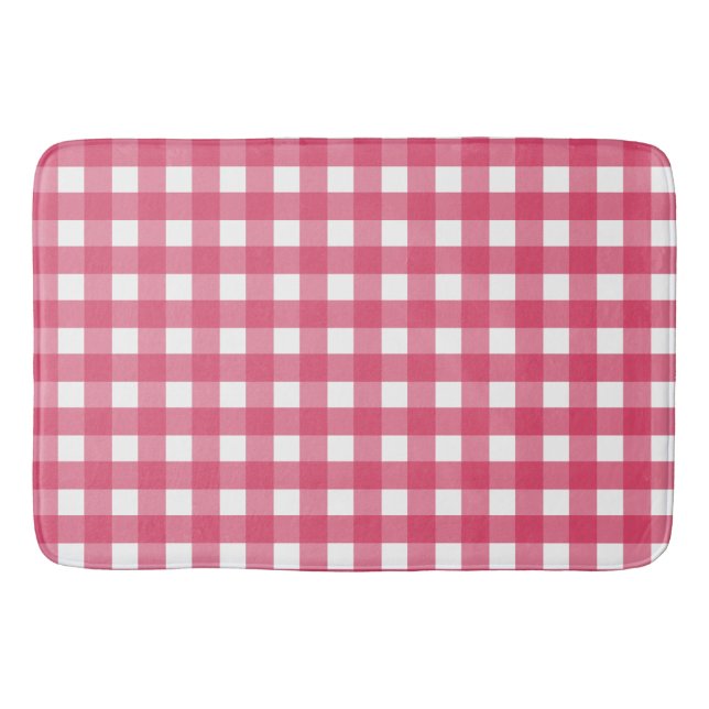 Cerise Gingham Badematte (Vorderseite)