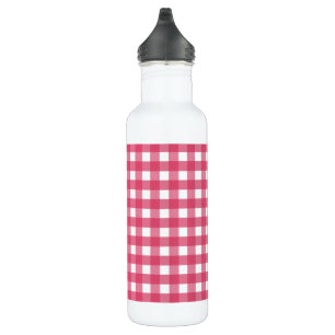Cerise Gingham Edelstahlflasche