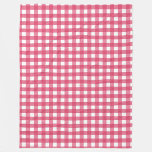 Cerise Gingham Fleecedecke