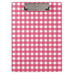 Cerise Gingham Klemmbrett