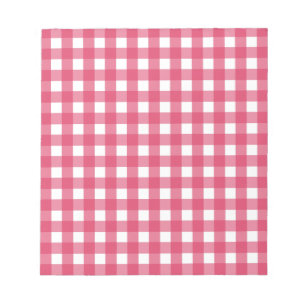 Cerise Gingham Notizblock