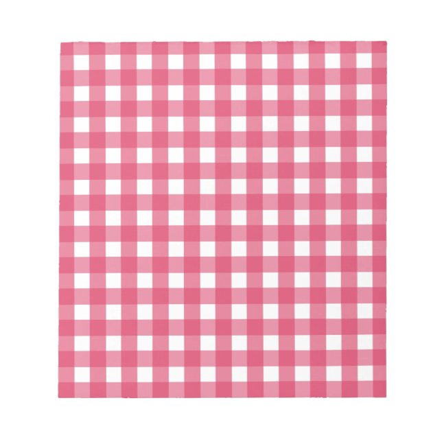 Cerise Gingham Notizblock (Vorderseite)