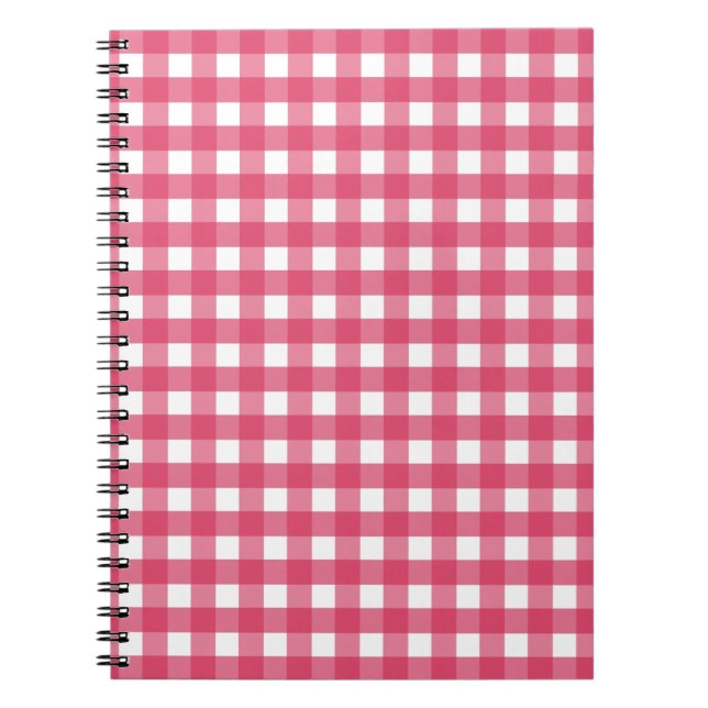 Cerise Gingham Notizblock (Vorderseite)