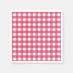 Cerise Gingham Serviette